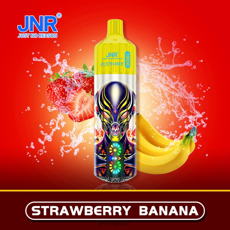 Jnr Vape Nicotine - JNR ALIEN MAX Strawberry Banana JBNL225