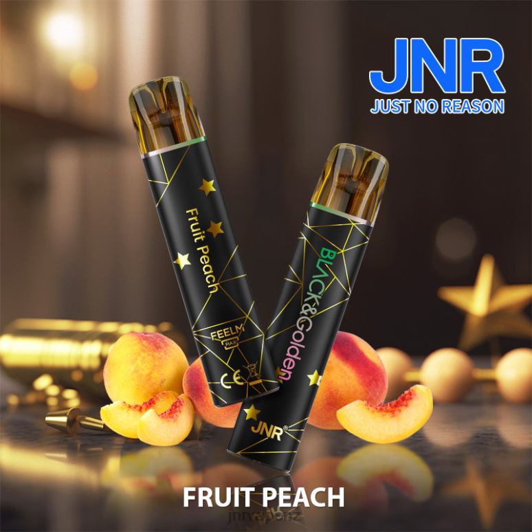 JNR Vapes Factory - Fruit Peach JNR BLACK & GLODEN BZ6XF275