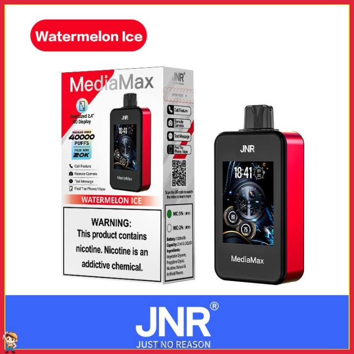 JNR Vape - JNR MediaMax 40k Puff Watermelon Ice 060618