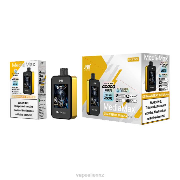JNR Vape Nicotine Content - JNR MediaMax 40k Puff Strawberry Banana 060616